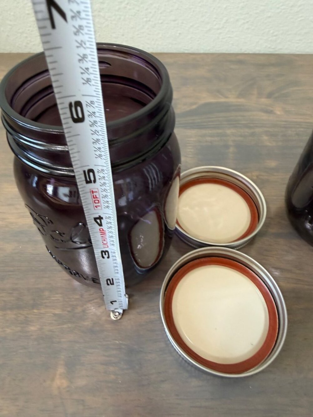 2 Ball Mason Jar Purple Improved 16 oz Jars With Lids American Heritage Collecti - Picture 9 of 10